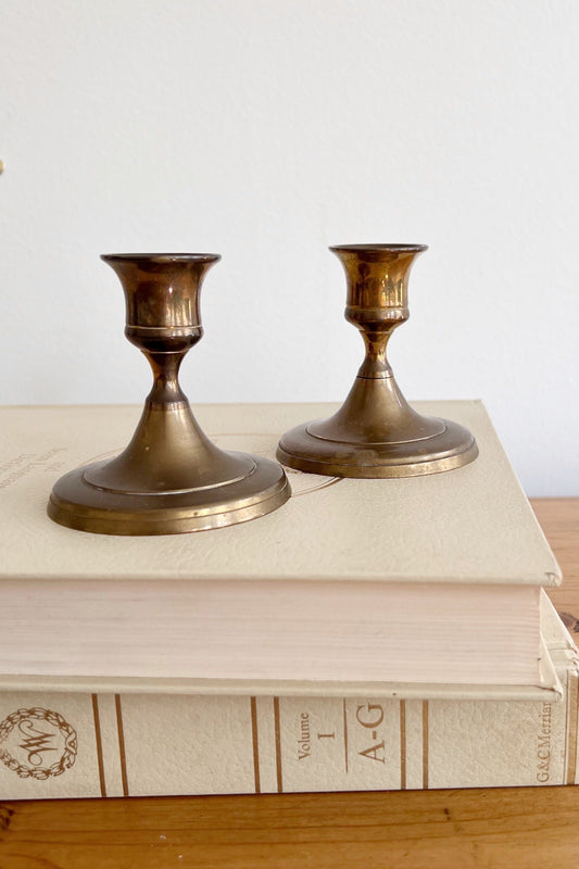 3.25”H Brass Candlesticks (PAIR)