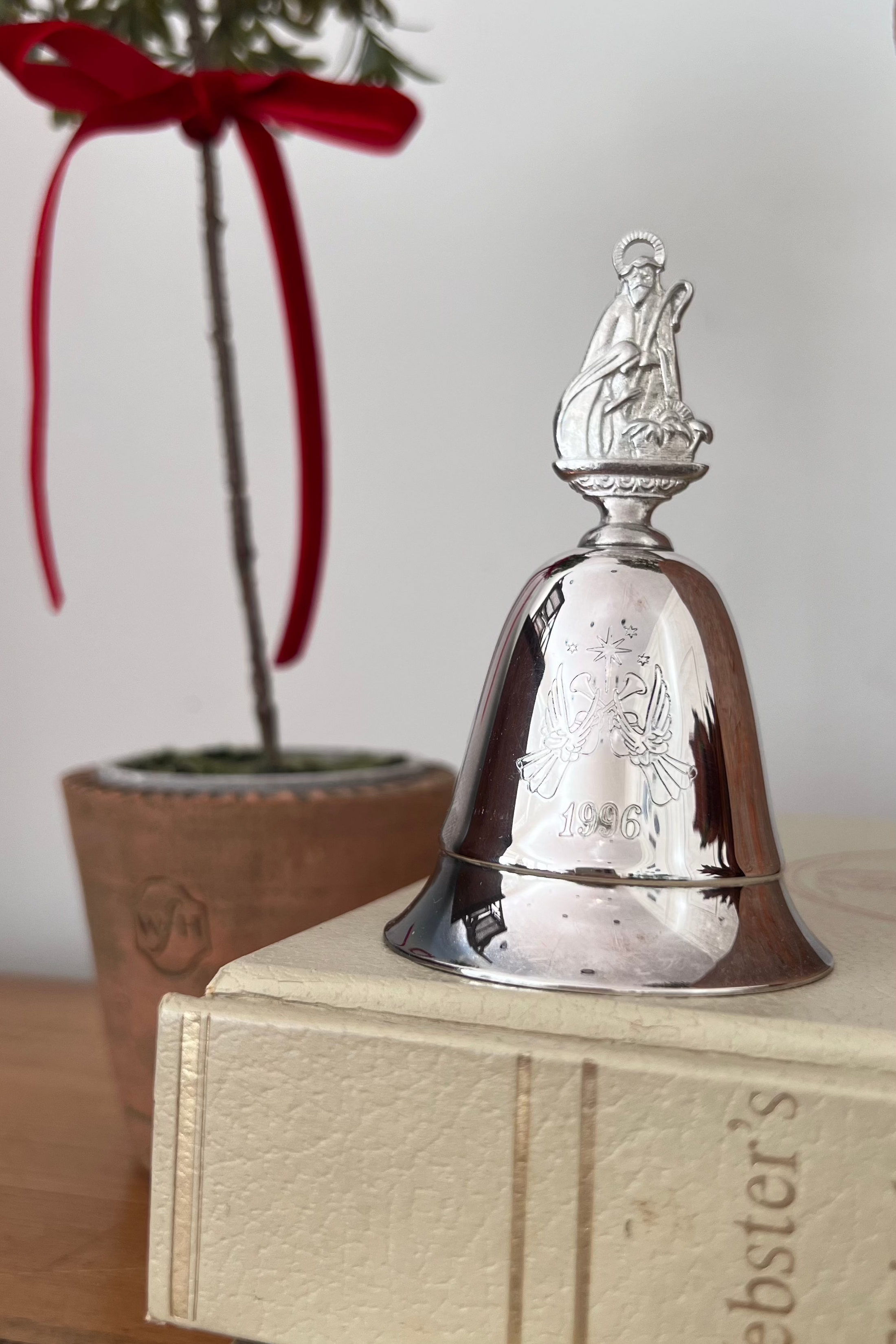 Silver Bell Music Box Bell with Topper | by Kirk Stieff