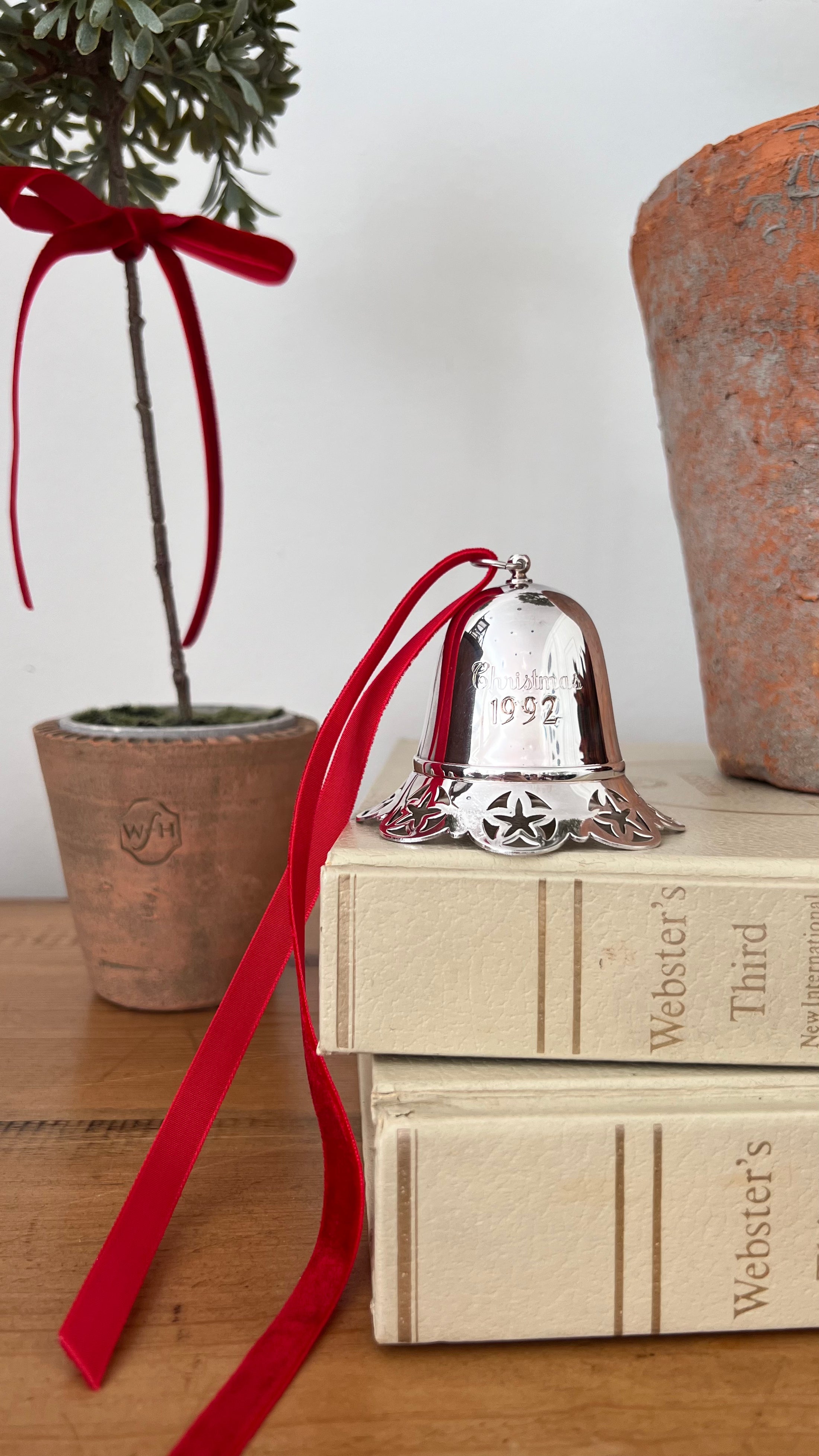 Vintage Silver Plate Christmas Bell Music Box by Towle | Year Engraved