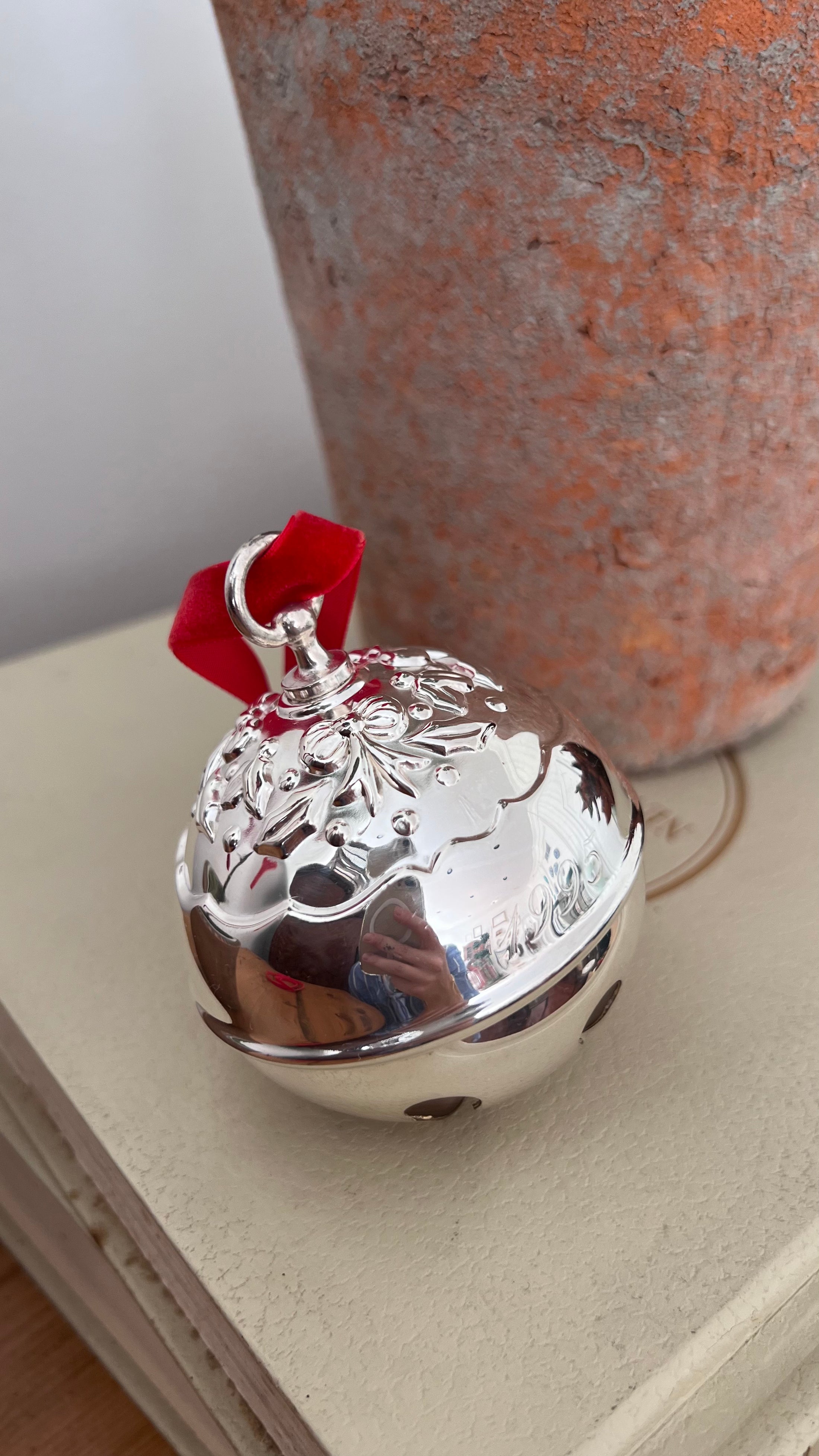 Reed & Barton Silver Holly Bell