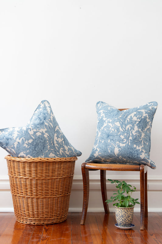 22x22 Pillow Covers | William Morris ‘Chrysanthemum Toile’ (PAIR)