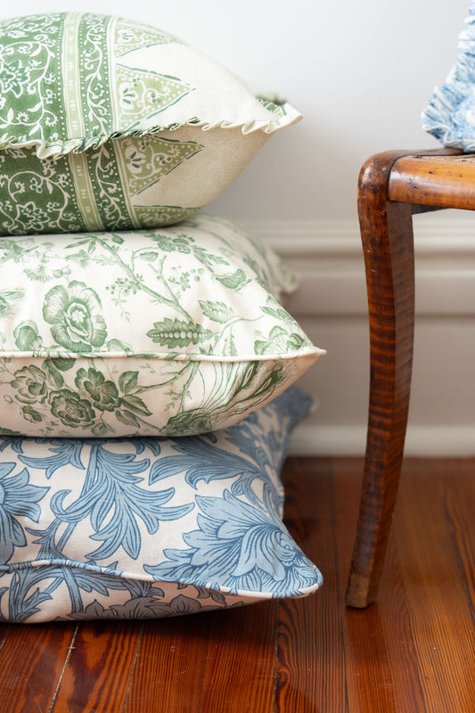 22x22 Pillow Covers | William Morris ‘Chrysanthemum Toile’ (PAIR)