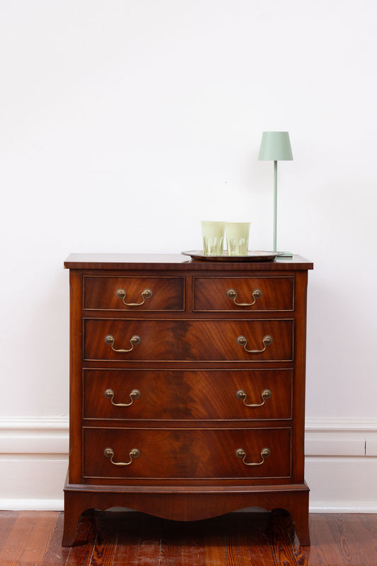 George III Style Petite 2 Over 3 Chest of Drawers