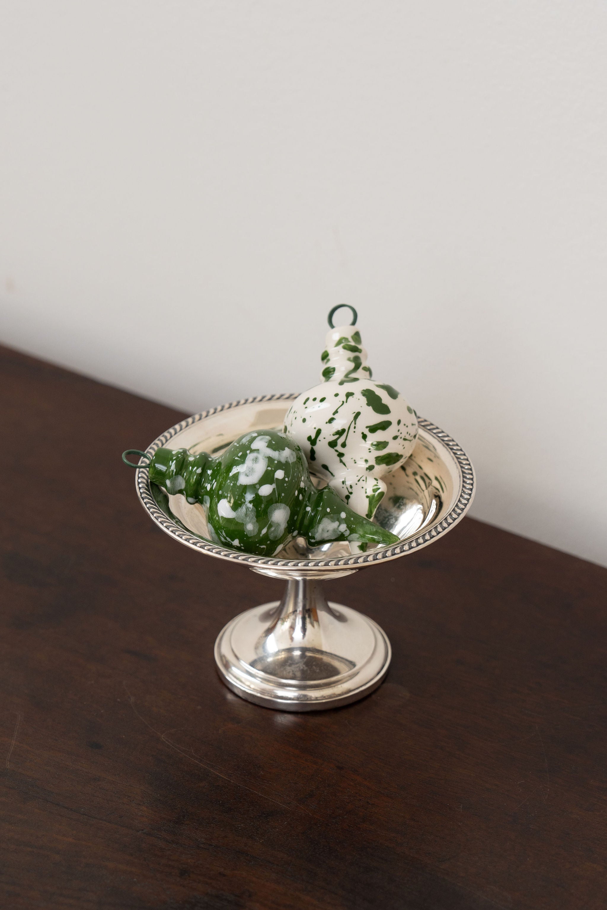 Green Splatter Ornament Set of 2 | FOUND Exclusive