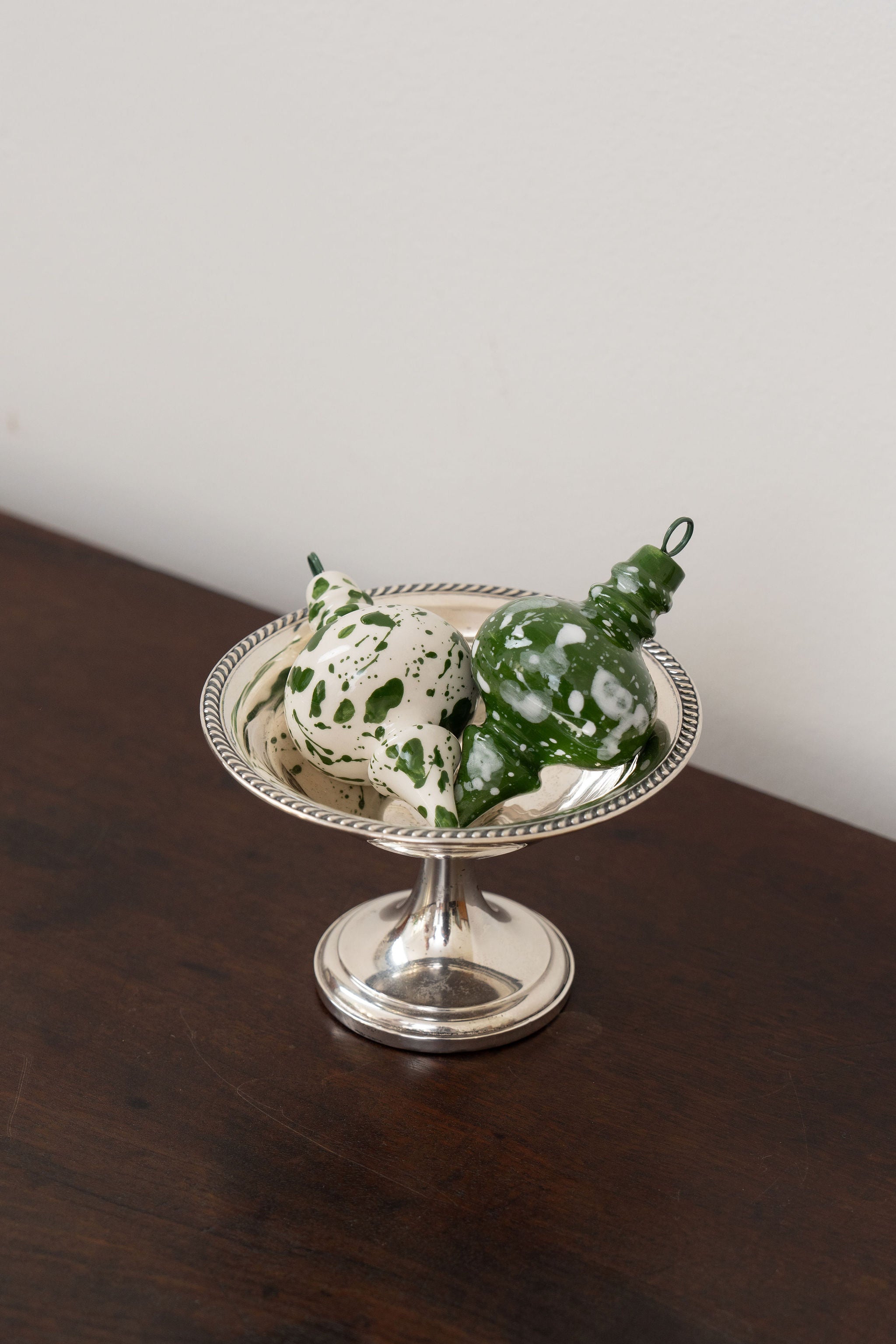 Green Splatter Ornament Set of 2 | FOUND Exclusive