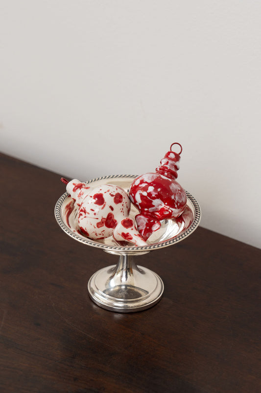 Red Splatter Ornament Set of 2 | FOUND Exclusive