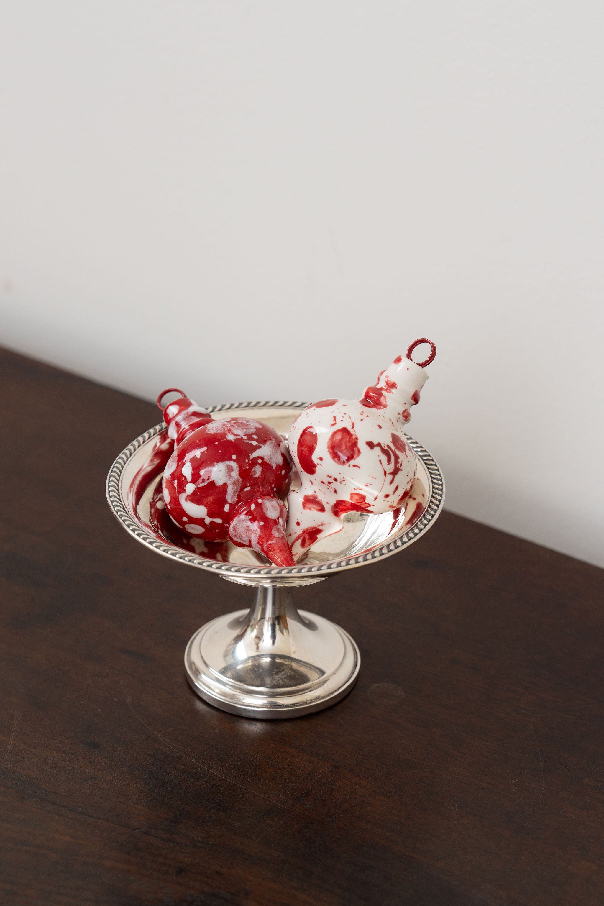 Red Splatter Ornament Set of 2 | FOUND Exclusive